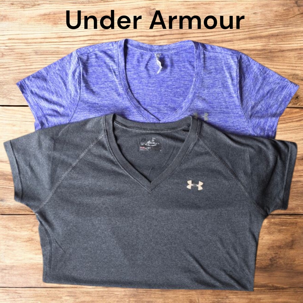 Under Armour Women's Short Sleeve Tees - Purple & Charcoal